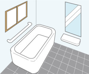 浴室のコーキングの劣化<BR>広島の工務店　家づくりワンポイント