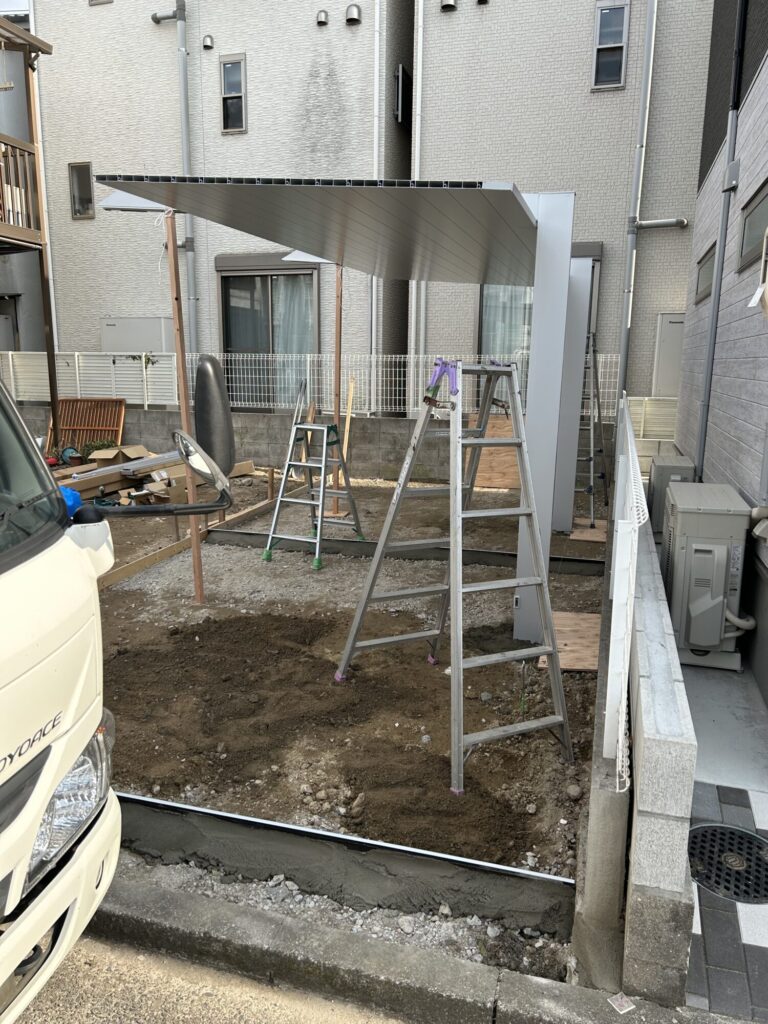 カーポート取り付け　広島市南区リフォーム工事
