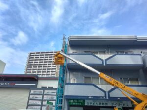 「外壁塗装」広島市　南区段原外部明装工事
