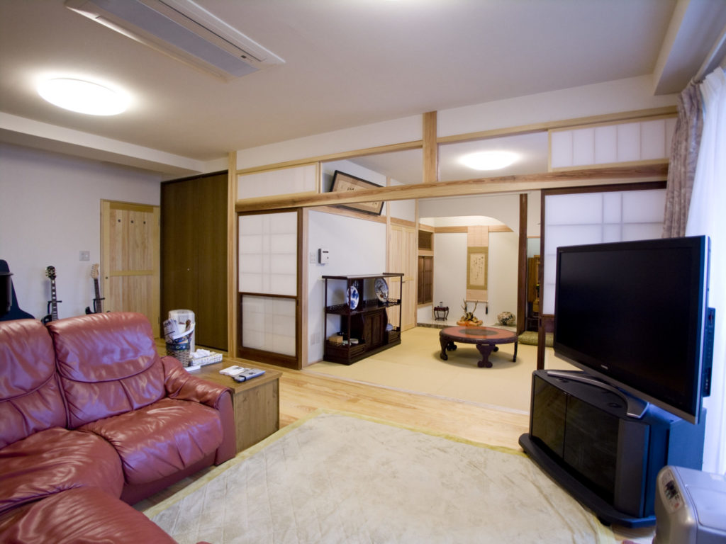 地下室が快適なリビングに変身 ＲＣ造の自然素材エコリフォーム　広島市東区牛田旭Ｙ様邸